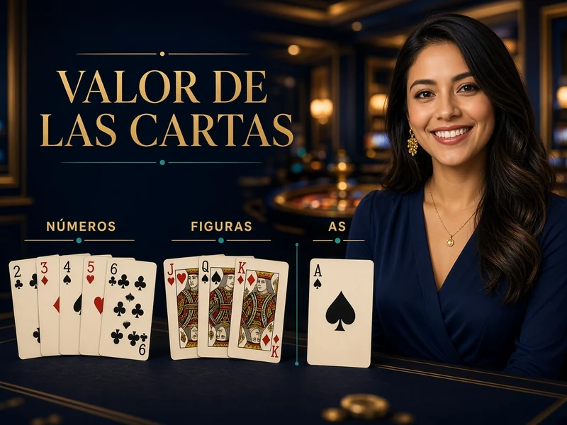 Valor de las cartas en blackjack: números, figuras y as