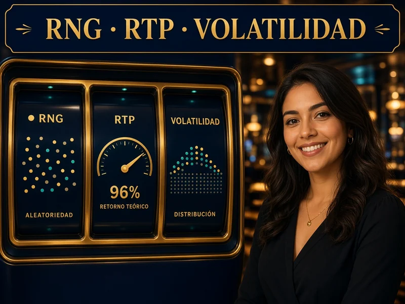 Conceptos educativos de RNG, RTP y volatilidad en tragamonedas